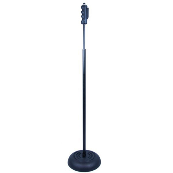 ΒΑΣΗ ΜΙΚΡΟΦΩΝΟΥ Z-085 ΜΕ ΜΗΧΑΝΙΣΜΟ ONE HAND BLACK ΣΤΡΟΓΓΥΛΗ ΒΑΣΗ