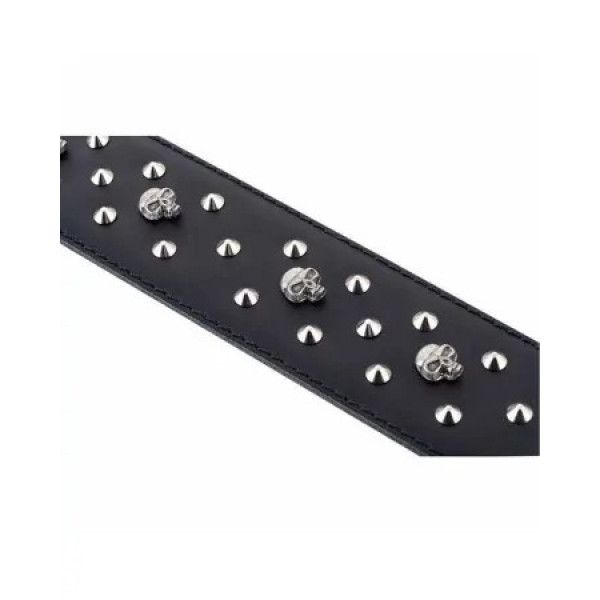 ΖΩΝΗ MINOTAUR ΔΕΡΜΑΤΙΝΗ ΚΙΘΑΡΑΣ SKULLS & RIVETS 310148