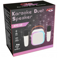 ΗΧΕΙΟ ΗΧΟΣΥΣΤΗΜΑ KARAOKE  ΕΝΕΡΓΟ MUSIC ATC-13 USB BLUETOOTH (ΕΠΑΝΑΦΟΡΤΙΖΟΜΕΝΟ) 2 ΜΙΚΡΟΦΩΝΑ