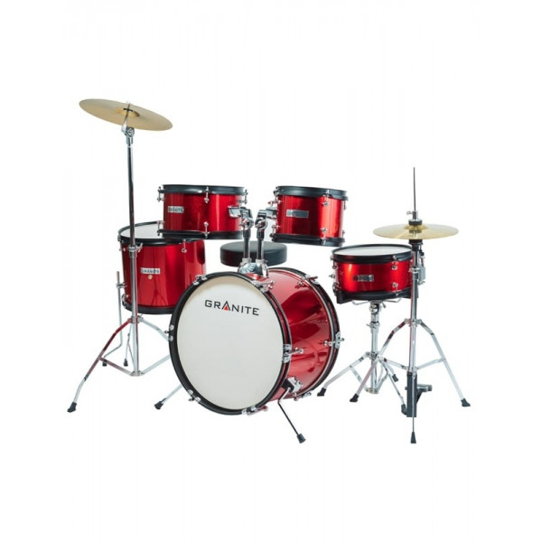 DRUM SET ROC JUNIOR RED 5 ΤΥΜΠΑΝΑ & ΠΙΑΤΙΝΙΑ