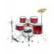 DRUM SET ROC JUNIOR RED 5 ΤΥΜΠΑΝΑ & ΠΙΑΤΙΝΙΑ