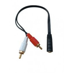 ΚΑΛΩΔΙΟ ΑΝΤΑΠΤΟΡ 3.5mm Θηλ. / 2RCA Αρσ. 0.20m
