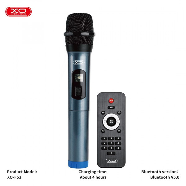 ΗΧΕΙΟ ΗΧΟΣΥΣΤΗΜΑ KARAOKE  ΕΝΕΡΓΟ MUSIC F-53 USB BLUETOOTH (ΕΠΑΝΑΦΟΡΤΙΖΟΜΕΝΟ) 1 ΜΙΚΡΟΦΩΝO