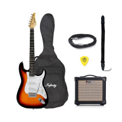 ΠΑΚΕΤΟ ΚΙΘΑΡΑ ΗΛΕΚΤΡΙΚΗ MUSIC STRAT SUNBURST + ΕΝΙΣΧΥΤΗΣ +ΑΞΕΣΟΥΑΡ 