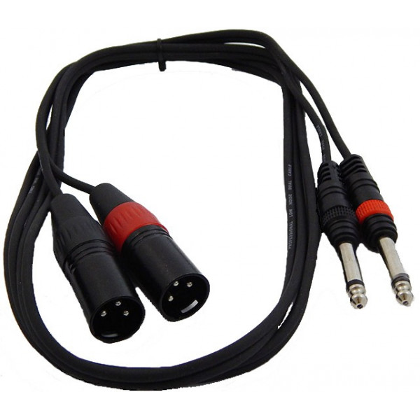 ΚΑΛΩΔΙΟ MUSIC TPC-022 2XLR ΑΡΣ - 2RCA ΑΡΣ 1.5m