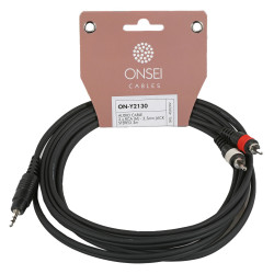 ΚΑΛΩΔΙΟ ONSEI ΚΑΡΦΙ 3.5mm STEREO ΑΡΣ - 2RCA ΑΡΣ 1m. 2110