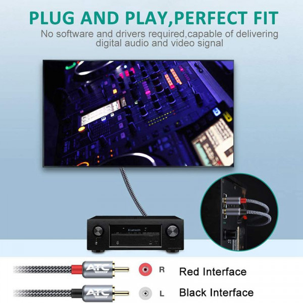 ΚΑΛΩΔΙΟ ATC HQ 3.5mm - 2RCA 10m