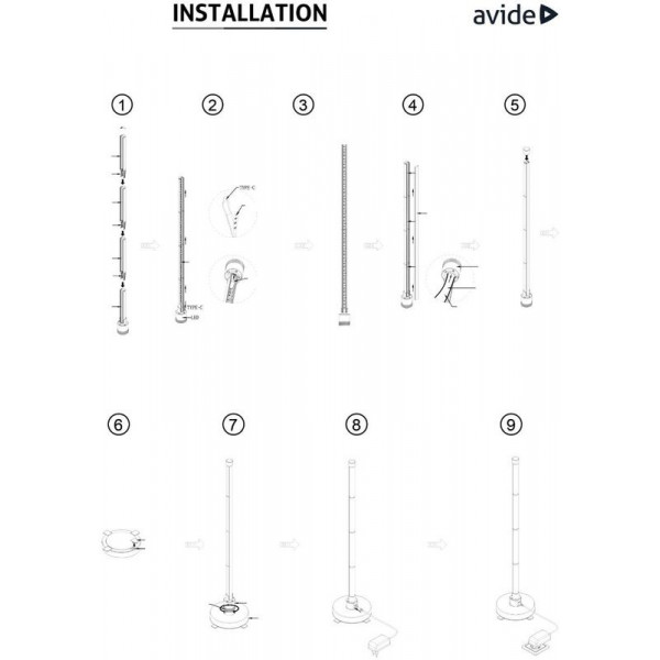 ΦΩΤΙΣΤΙΚΟ EFFE AVIDE LED ΔΑΠΕΔΟΥ ΓΩΝΙΑΣ CL-12 RGB + W ΜΕ ΜΕ ΑΙΣΘΗΤΗΡΑ ΜΟΥΣΙΚΗΣ