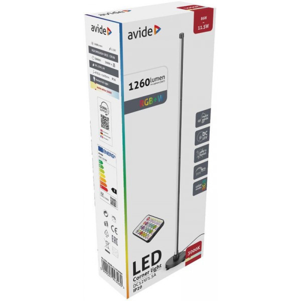 ΦΩΤΙΣΤΙΚΟ EFFE AVIDE LED ΔΑΠΕΔΟΥ ΓΩΝΙΑΣ CL-12 RGB + W ΜΕ ΜΕ ΑΙΣΘΗΤΗΡΑ ΜΟΥΣΙΚΗΣ
