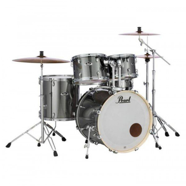 DRUM SET PEARL EXPORT SMOKEY CHROME 20" ΜΕ ΒΑΣΕΙΣ ΚΑΙ ΠΙΑΤΙΝΙΑ EXX705NBR