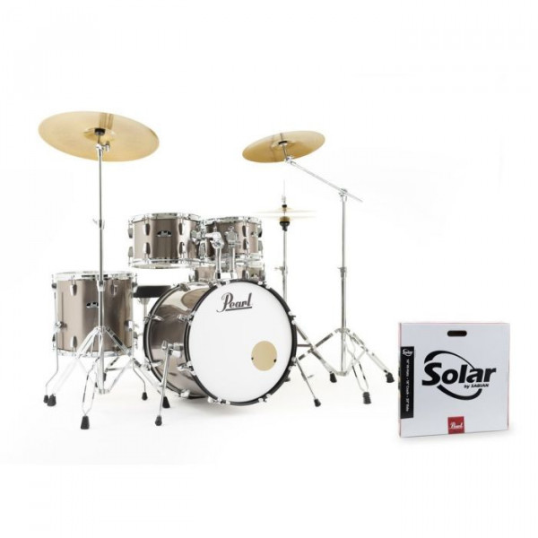 DRUM SET PEARL ROADSHOW PLUS BRONZE 20" ΜΕ ΒΑΣΕΙΣ ΚΑΙ ΠΙΑΤΙΝΙΑ RS505BC