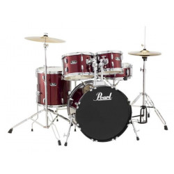 DRUM SET PEARL ROADSHOW RED WINE 20" ΜΕ ΒΑΣΕΙΣ ΚΑΙ ΠΙΑΤΙΝΙΑ RS-505C