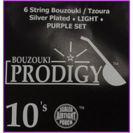 ΧΟΡΔΕΣ ΣΕΤ 6 ΜΠΟΥΖΟΥΚΙΟΥ - ΤΖΟΥΡΑ  PRODIGY  PURPLE SILVER LIGHT 010