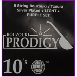 ΧΟΡΔΕΣ ΣΕΤ 6 ΜΠΟΥΖΟΥΚΙΟΥ - ΤΖΟΥΡΑ  PRODIGY  PURPLE SILVER LIGHT 010