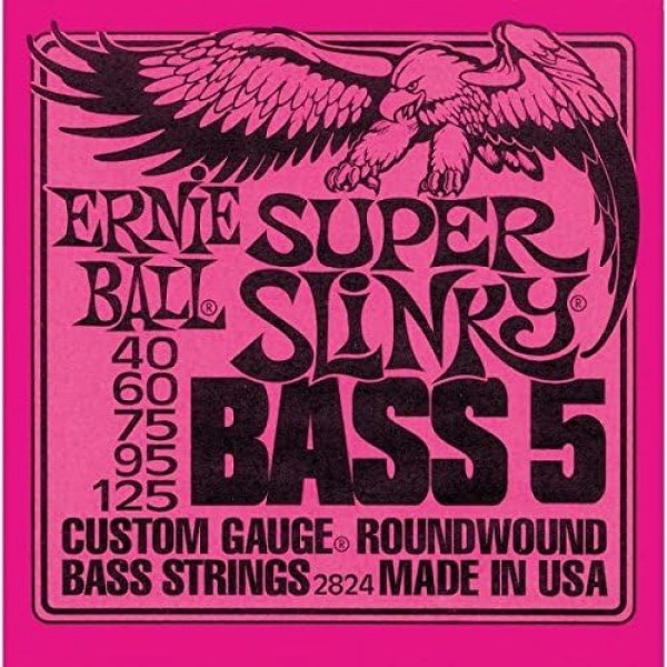 ΧΟΡΔΕΣ ΣΕΤ ΜΠΑΣΟΥ  ERNIE BALL 2824  040-125 5-ΧΟΡΔΟΥ