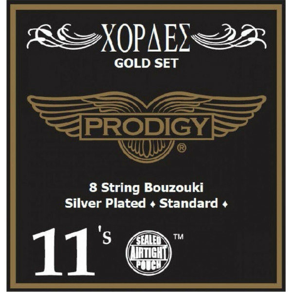 ΧΟΡΔΕΣ ΣΕΤ 8 ΜΠΟΥΖΟΥΚΙΟΥ PRODIGY  GOLD SILVER STANDARD 011