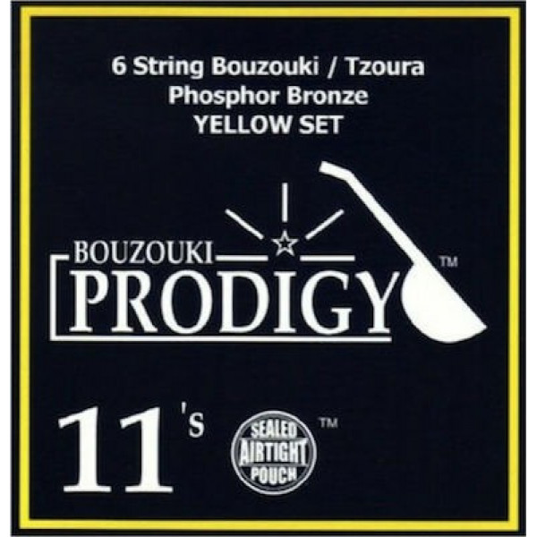 ΧΟΡΔΕΣ ΣΕΤ 6 ΜΠΟΥΖΟΥΚΙΟΥ - ΤΖΟΥΡΑ  PRODIGY YELLOW BRONZE 011