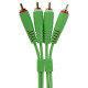 ΚΑΛΩΔΙΟ UDG 2RCA ΑΡΣ - 2RCA ΑΡΣ U97001YL Ultimate Audio green Straight 1.5m