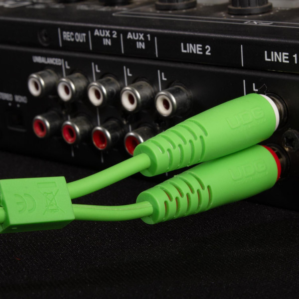 ΚΑΛΩΔΙΟ UDG 2RCA ΑΡΣ - 2RCA ΑΡΣ U97001YL Ultimate Audio green Straight 1.5m
