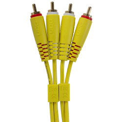 ΚΑΛΩΔΙΟ UDG 2RCA ΑΡΣ - 2RCA ΑΡΣ U97001YL Ultimate Audio Yellow Straight 1.5m