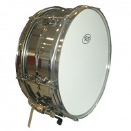 ΤΑΜΠΟΥΡΟ MUSIC ΜΠΑΝΤΑΣ MSD-1455 CHROME 14'X5.5'' ΜΕ ΖΩΝΗ & ΜΠΑΓΚΕΤΕΣ