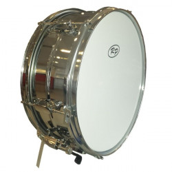ΤΑΜΠΟΥΡΟ MUSIC ΜΠΑΝΤΑΣ MSD-1455 CHROME 14'X5.5'' ΜΕ ΖΩΝΗ & ΜΠΑΓΚΕΤΕΣ
