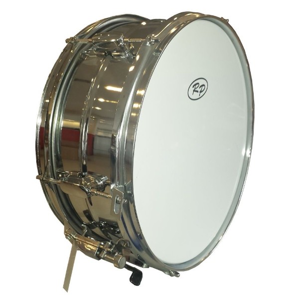 ΤΑΜΠΟΥΡΟ MUSIC ΜΠΑΝΤΑΣ MSD-1455 CHROME 14'X5.5'' ΜΕ ΖΩΝΗ & ΜΠΑΓΚΕΤΕΣ