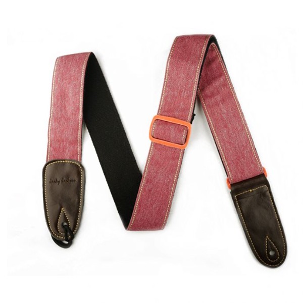 ΖΩΝΗ ΚΙΘΑΡΑΣ MUSIC COTTON LEATHER END DARK PINK STRAP