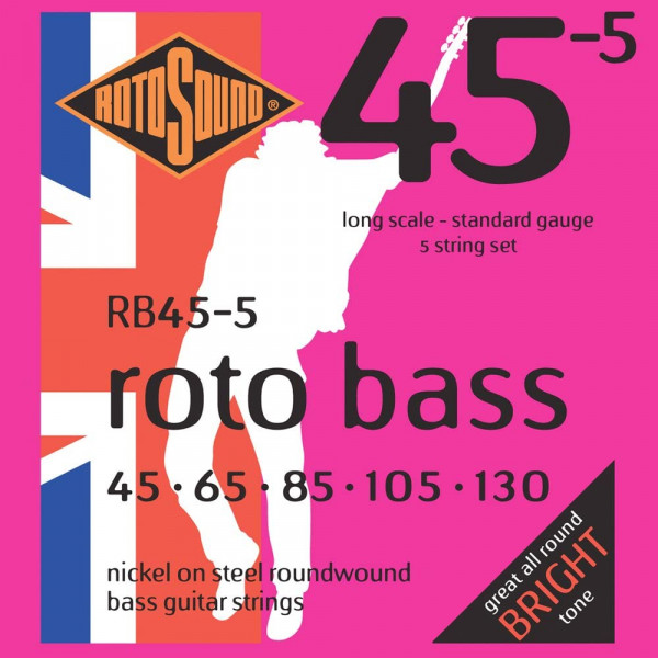 ΧΟΡΔΕΣ ΣΕΤ ΜΠΑΣΟΥ ROTOSOUND RB-45-5   045-130