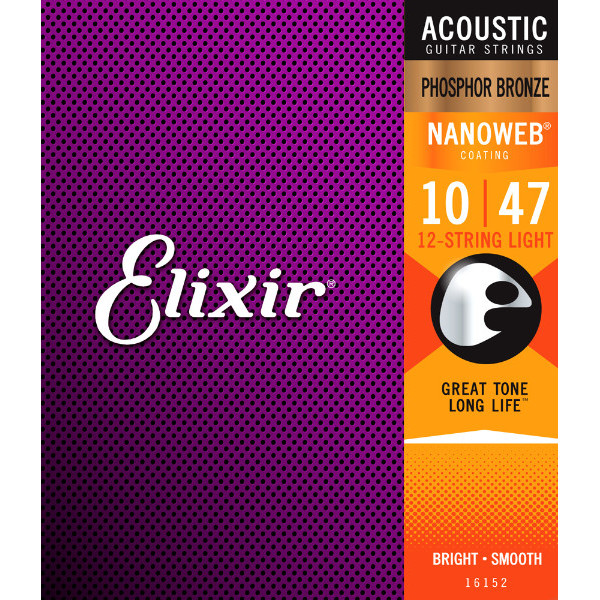 ΧΟΡΔΕΣ ΣΕΤ 12ΧΟΡΔΗΣ  ELIXIR NANO FHOS.BRONZE  010-047  16152