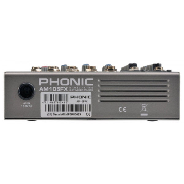 ΚΟΝΣΟΛΑ PHONIC AM-105FX 2 Mic/Line 4
