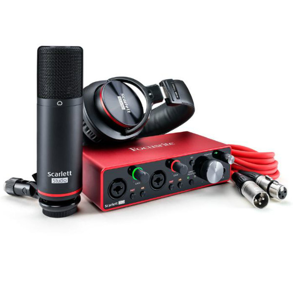 ΚΑΡΤΑ ΗΧΟΥ  FOCUSRITE SCARLETT 2I2 STUDIO 3ND GEN + ΜΙΚΡΟΦΩΝΟ + ΑΚΟΥΣΤΙΚΑ