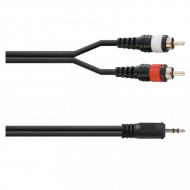 ΚΑΛΩΔΙΟ DDS THP-172/1.5  ΚΑΡΦΙ 3.5mm STEREO ΑΡΣ - 2RCA ΑΡΣ 1.5m.