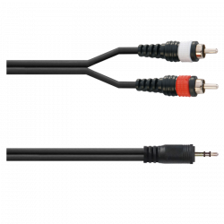 ΚΑΛΩΔΙΟ DDS THP-172/1.5  ΚΑΡΦΙ 3.5mm STEREO ΑΡΣ - 2RCA ΑΡΣ 1.5m.