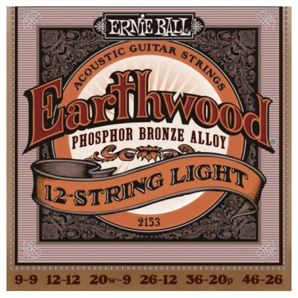 ΧΟΡΔΕΣ ΣΕΤ 12ΧΟΡΔΗΣ ERNIE BALL 2153 Phosphore Bronze.