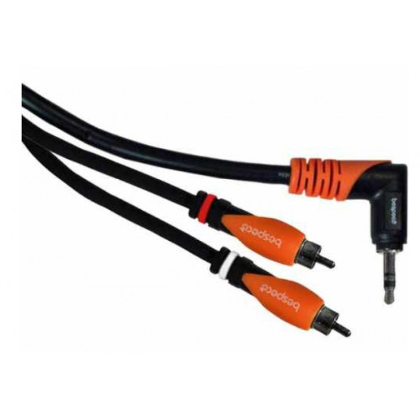 ΚΑΛΩΔΙΟ BESPECO SLYMPR-180 ΚΑΡΦΙ 3.5mm STEREO ΑΡΣ - 2RCA ΑΡΣ 1.8m.