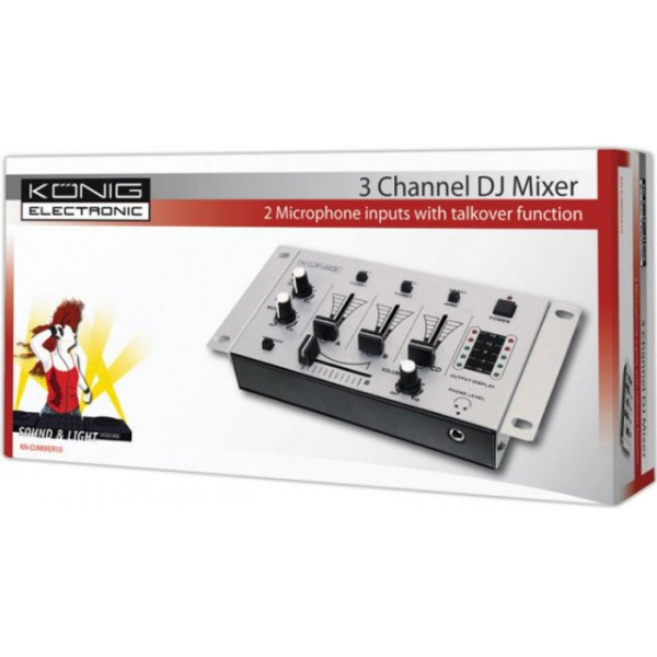 DJ ΜΙΚΤΗΣ NEDIS MIXD-050GY  3 ΚΑΝΑΛΙΑ