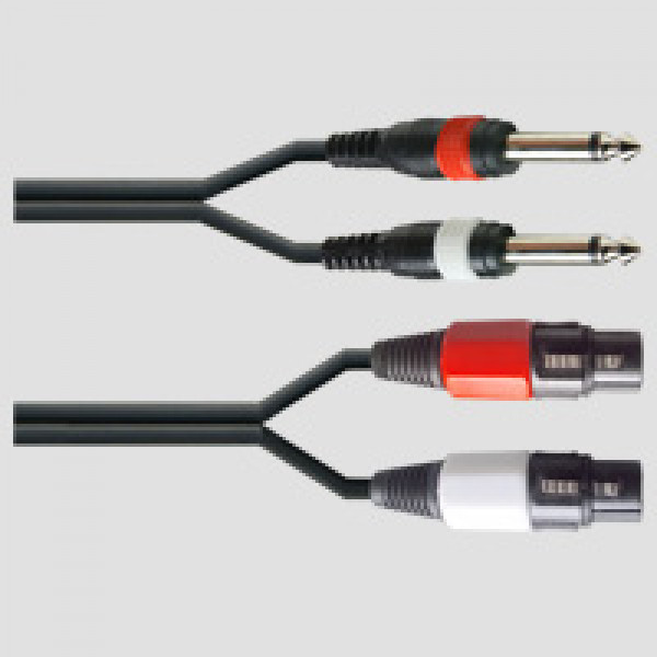 ΚΑΛΩΔΙΟ DDS THP-003/1.5m  2ΚΑΡΦΙ 6,3mm - 2XLR ΘΥΛ 1,5m.