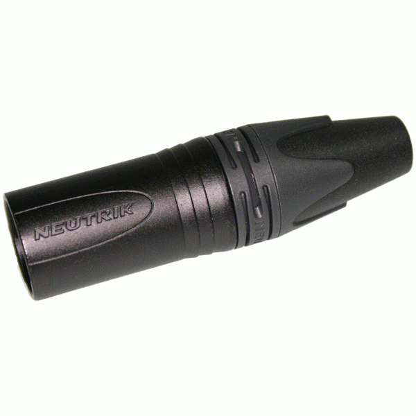 ΒΥΣΜΑ XLR NEUTRIK 3-FXX-B ΘΗΛΥΚΟ ΕΠΙΧΡΥΣΟ BLACK