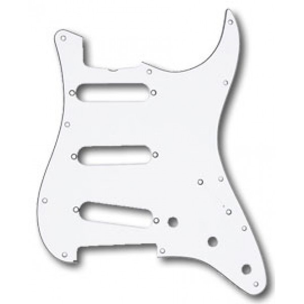 PICKGUARD MUSIC STRAT  SSS WHITE