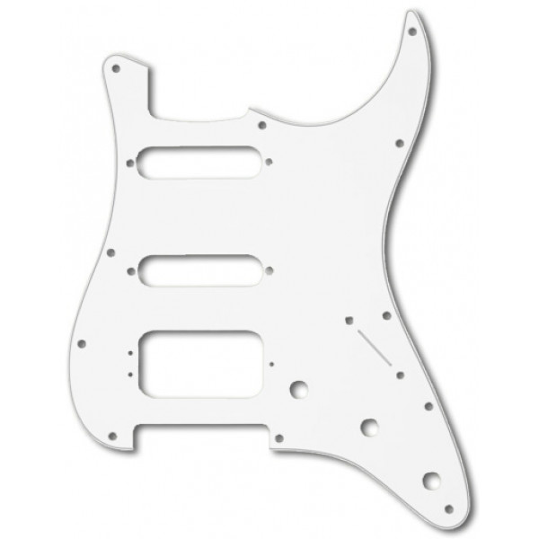 PICKGUARD MUSIC STRAT  HSS WHITE