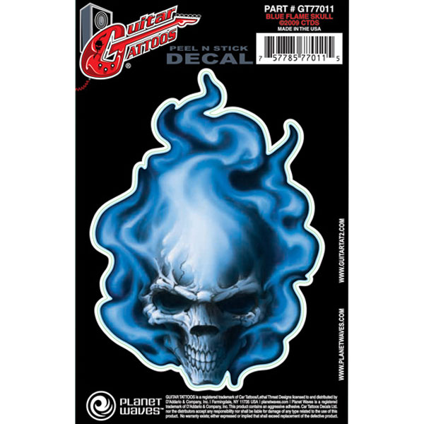 ΔΙΑΚΟΣΜΗΤΙΚΟ ΤΑΤΟΥΑΖ ΚΙΘΑΡΑΣ PLANET Blue Flame Skull