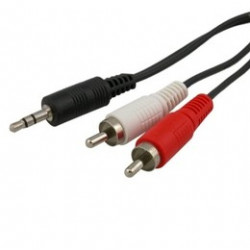 ΚΑΛΩΔΙΟ SUN ΚΑΡΦΙ 3.5mm STEREO ΑΡΣ - 2RCA ΑΡΣ 1.5m.  VLAP-22200