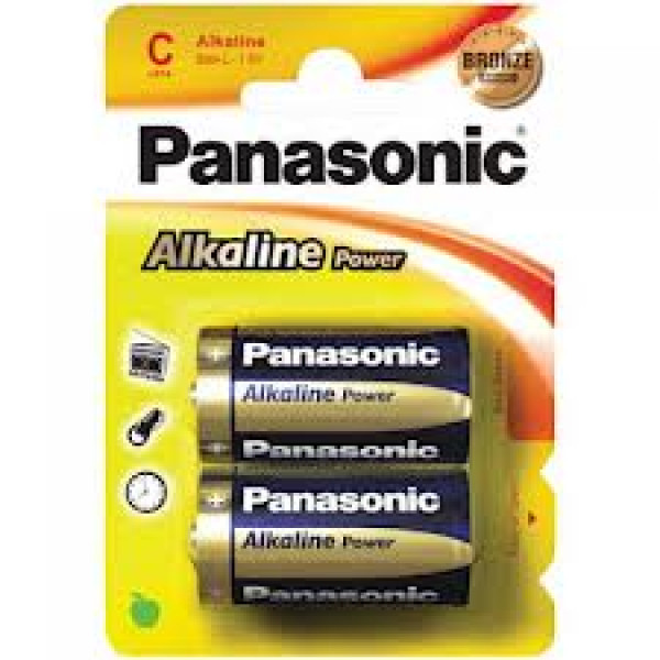 ΜΠΑΤΑΡΙΑ  PANASONIC ΑΛΚΑΛΙΚΗ POWER  C / LR14  ( 2 ΤΕΜ )