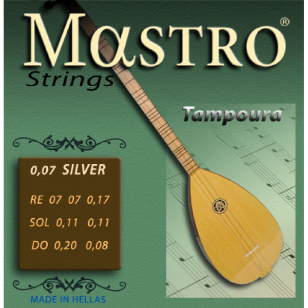 ΧΟΡΔΕΣ ΣΕΤ 6  ΤΑΜΠΟΥΡΑ   MASTRO   SILVER 008