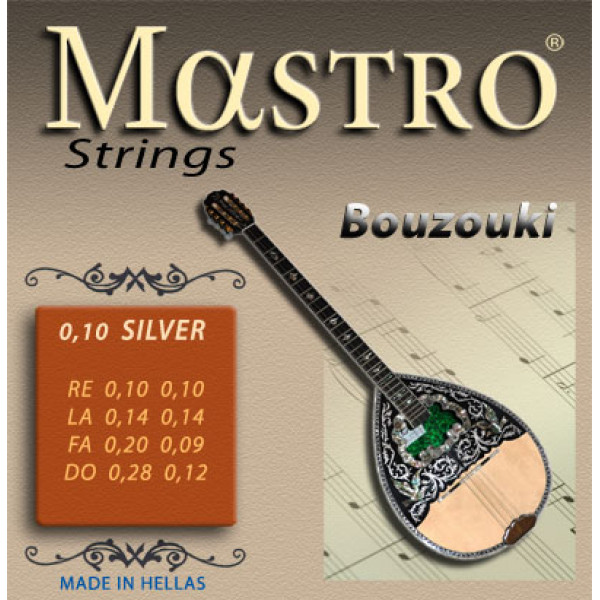 ΧΟΡΔΕΣ ΣΕΤ 8 ΜΠΟΥΖΟΥΚΙΟΥ  MASTRO   SILVER 010