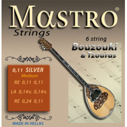 ΧΟΡΔΕΣ ΣΕΤ 6 ΜΠΟΥΖΟΥΚΙΟΥ - ΤΖΟΥΡΑ  MASTRO   SILVER 011