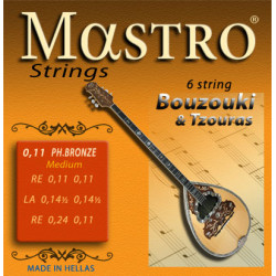 ΧΟΡΔΕΣ ΣΕΤ 6 ΜΠΟΥΖΟΥΚΙΟΥ - ΤΖΟΥΡΑ  MASTRO   Phoshor Bronze 011