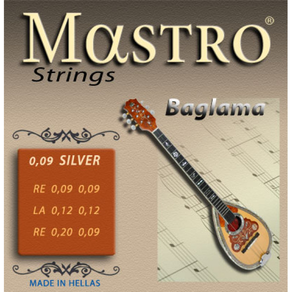 ΧΟΡΔΕΣ ΣΕΤ 6 ΜΠΑΓΛΑΜΑ  MASTRO   SILVER 009