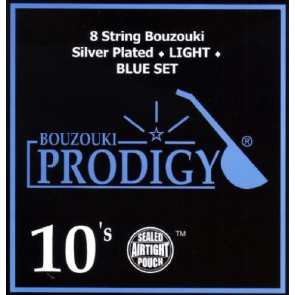 ΧΟΡΔΕΣ ΣΕΤ 8 ΜΠΟΥΖΟΥΚΙΟΥ PRODIGY BLUE,  LIGHT SILVER 010